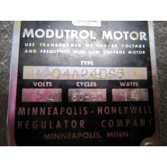 Honeywell M204A24DS5 Modutrol Motor
