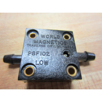 World Magnetics PSF102 Pressure Sensor 7652-712-2 Low Range 2 Post - Used