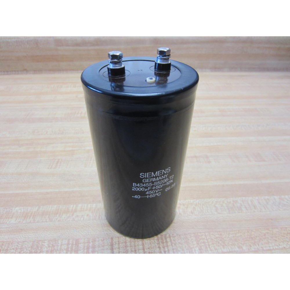 Siemens B43455-S5208-T2 Cap. 2000uF+50-10% 450V Tested - Refurbished