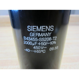 Siemens B43455-S5208-T2 Cap. 2000uF+50-10% 450V Tested - Refurbished