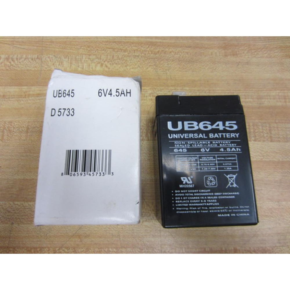 Universal Battery UB645 Non-Spillable Battery