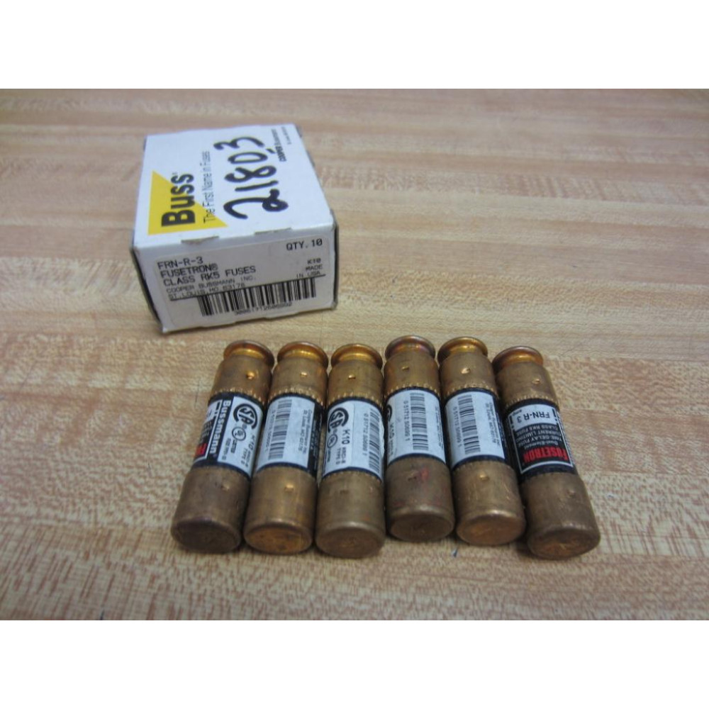 Buss FRN-R-3 Bussmann Fuse Cross Ref 6C174 (Pack of 9)