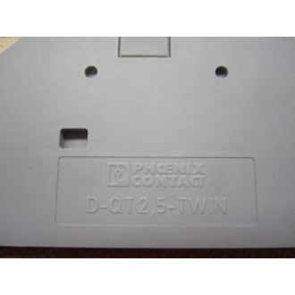 Phoenix Contact D-QT2,5-TWIN Cover DQT25TWIN 3206047 (Pack of 27) - New No Box