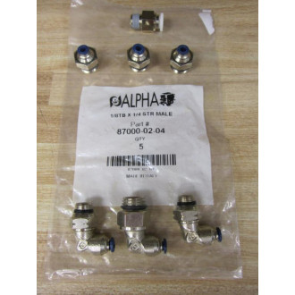 Alpha 87000-02-04 18TB X 14 STR Male Connector 870000204 Assorted Sized - New No Box