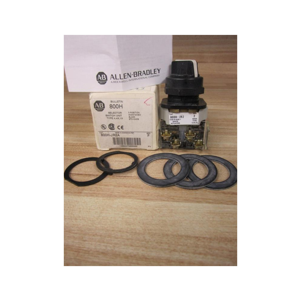 Allen Bradley 800H-JR2A Selector Switch 3Pos 800HJR2A Ser F w800T-XA
