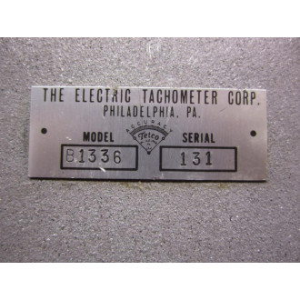 Tetco B1336 Tachometer With Explosion Proof Box - New No Box