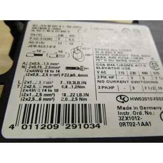 Siemens 3RT1024-1B Motor Contactor - New No Box