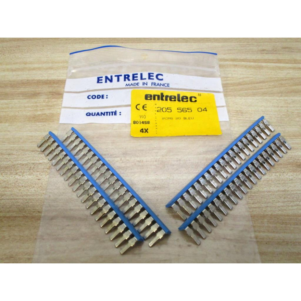 Entrelec 205-565-04 Terminal Block Jumper Bar 20556504 (Pack of 4)