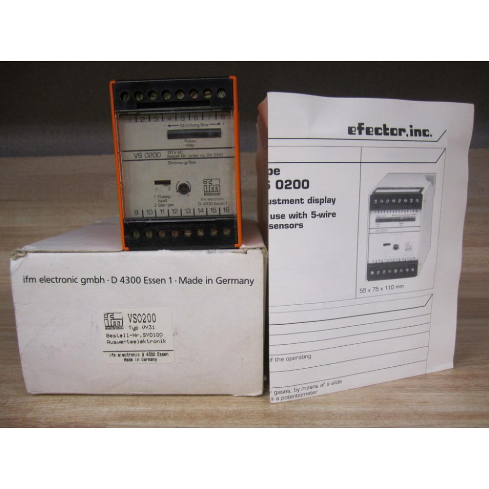 IFM Efector SY0100 Controller For Flow Switch VS0200110VAC