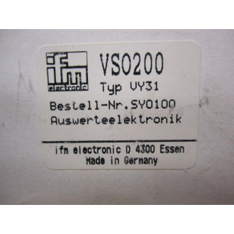 IFM Efector SY0100 Controller For Flow Switch VS0200110VAC