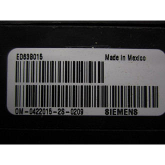 Siemens ED63B015 15A Circuit Breaker ED63B015L - Used