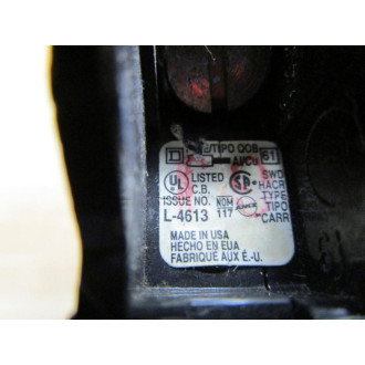 Square D L-4613 Circuit Breaker 20A 120240V - Used
