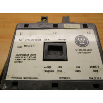 Westinghouse A200K3CAC Starter - Used