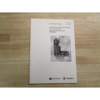 Square D VVED397046US Manual For Altivar 58 Adjustable Speed Drive - Used