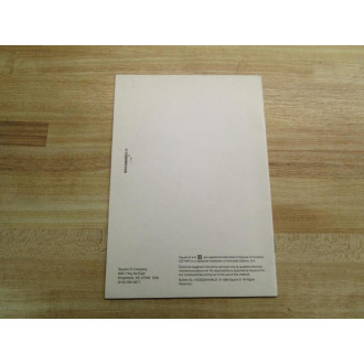 Square D VVED397046US Manual For Altivar 58 Adjustable Speed Drive - Used