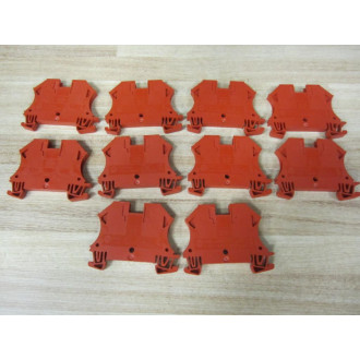 Allen Bradley 1492-J4 Block 1492J4 1492-J4-R, Red (Pack of 10) - New No Box