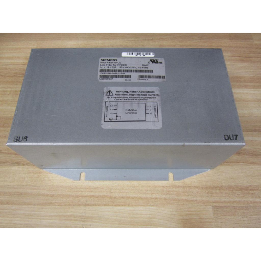 Siemens 1P6SN1111-0AA01-1AA1 Line-Filter 1P6SN11110AA011AA1 - New No Box