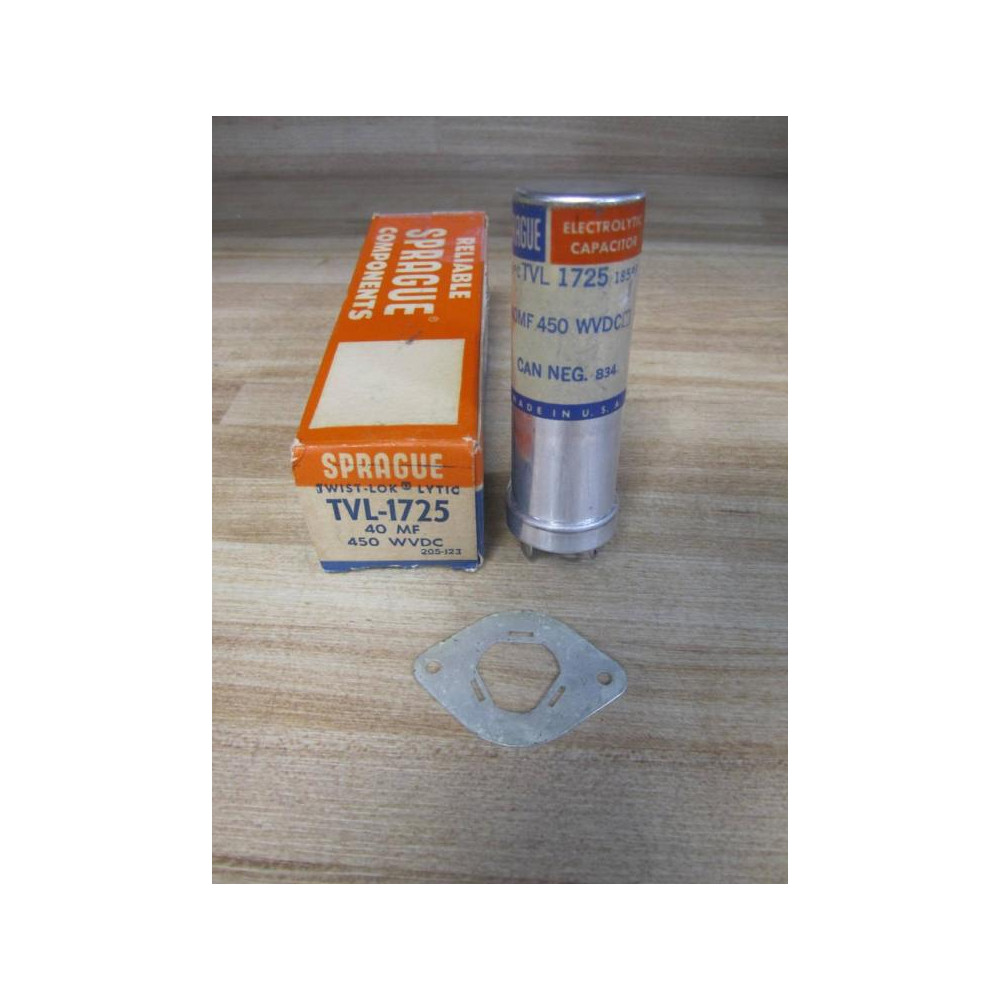 Sprague TVL 1725 Capacitor 40MF. 450 WVDC Only 1 Gasket