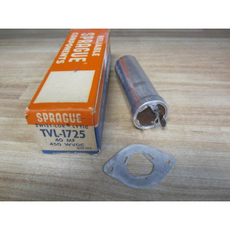 Sprague TVL 1725 Capacitor 40MF. 450 WVDC Only 1 Gasket