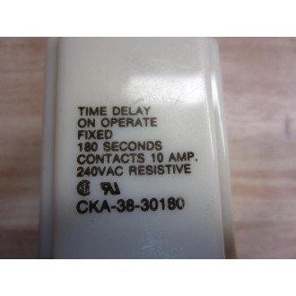 Potter & Brumfield CKA-38-30180 Time Delay Relay CKA3830180 180 Seconds - Used