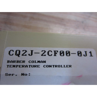 Barber Colman CQ2J-2CF00-0J1 Temperature Controller CQ2J2CF000J1 - Used