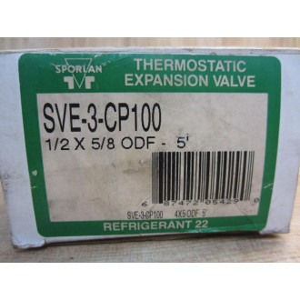 Sporlan SVE-3-CP100 Thermostatic Expansion Valve SVE3CP100