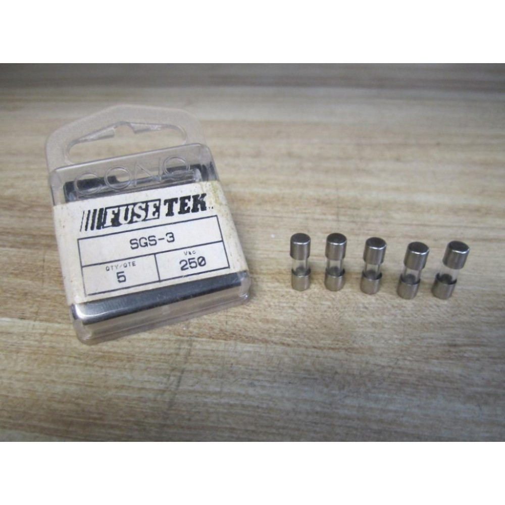 FuseTek SGS-3 Miniature Glass Tube Fuse SGS3 (Pack of 5)