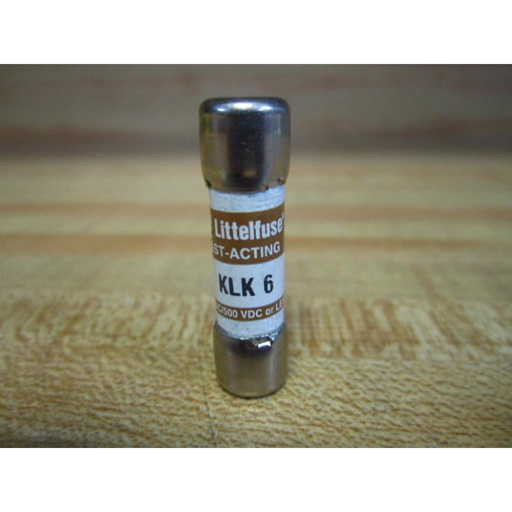Littelfuse KLK-6 Fast Acting Fuse KLK6 (Pack of 2) - New No Box