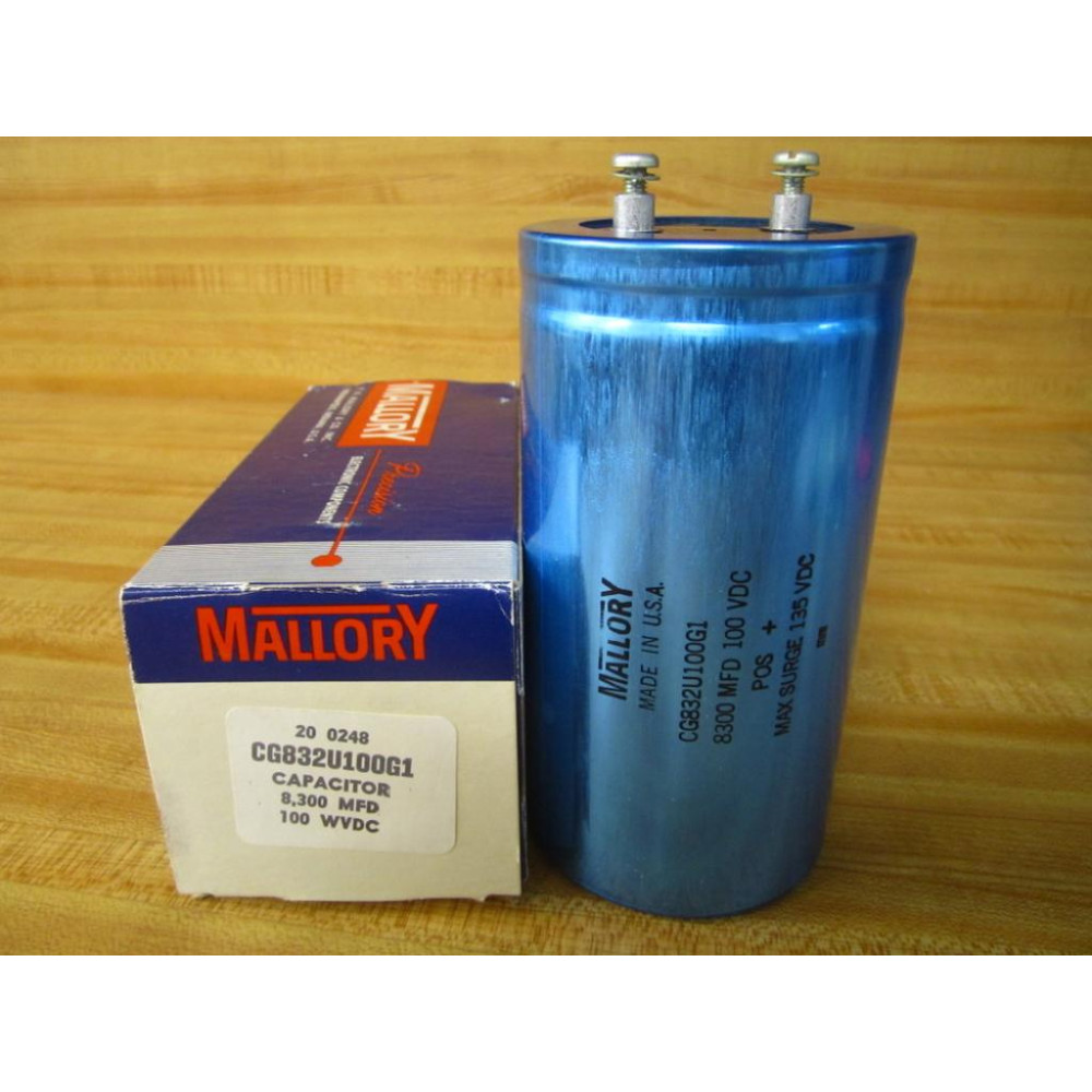 Mallory CG832U100G1 Capacitor 8300 MFD 100 VDC