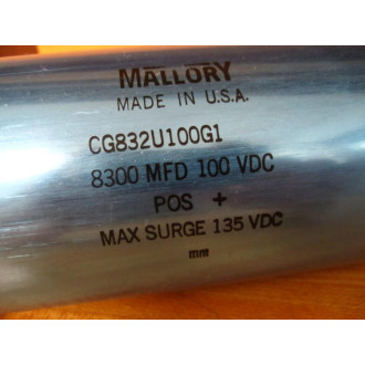 Mallory CG832U100G1 Capacitor 8300 MFD 100 VDC