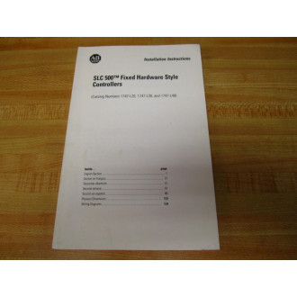 Allen Bradley 40072-092-01 SLC500 Instructions 40072-092-01(B) - Used
