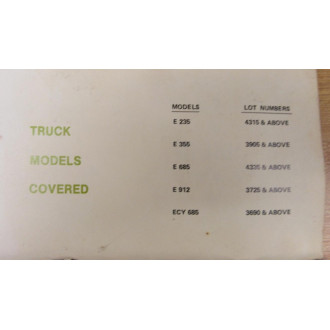 Clark E-912 SCR Systems Trouble Shooting Guide - Used