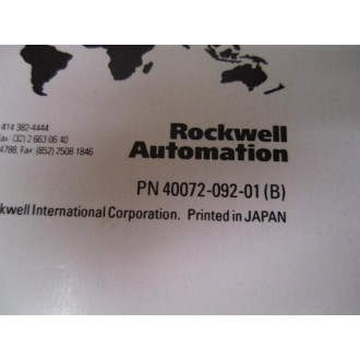 Allen Bradley 40072-092-01 SLC500 Instructions 40072-092-01(B) - Used