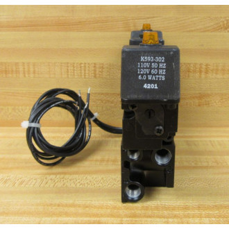 Parker K142175 Solenoid Valve Base WCoil - New No Box