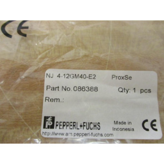 Pepperl + Fuchs 086388 Proximity Sensor NJ4-12GM40-E2