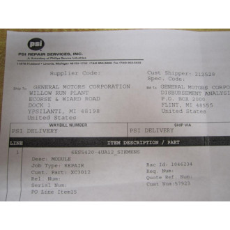 Siemens 6ES5420-4UA12 Module 6ES54204UA12 - Refurbished