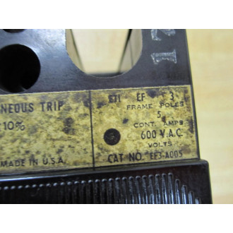 Siemens EF3-A005 Circuit Breaker 5A EF3A005L - Used