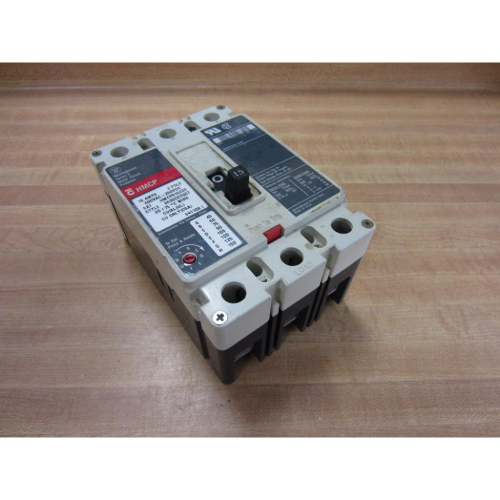 Westinghouse HMCP015E0C Circuit Breaker 15 Amp 3 Pole Ser C - New No Box
