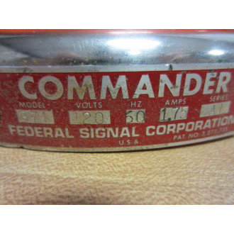 Federal Signal 371 Commander Rotating Warning Light Lens Only - Used