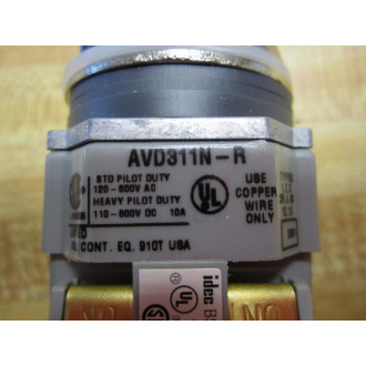 IDEC AVD311N-R Pushbutton Emergency Stop Reset AVD311NR Base Only - New No Box