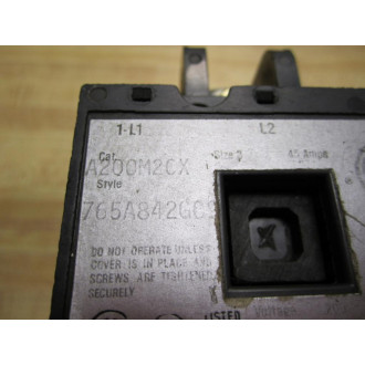 Westinghouse A200M2CX Size 2 Starter 45A 3 Pole 765A842G09 - Used