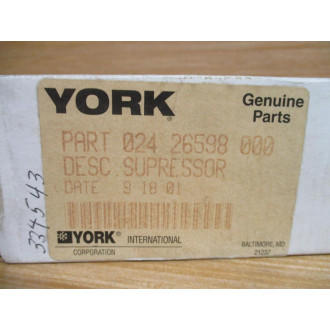 York 024 26598 000 Electrocube Suppressor RG1983-6-6-T