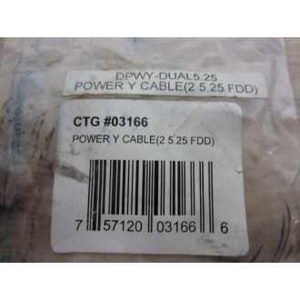 03166 Power Y Cable DPWY-DUAL - New No Box