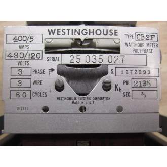 Westinghouse CB-2F Measured By Kilowatts Per Hour - Used
