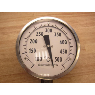 Ashcroft 8D Thermometer 100-500°C 5"Dia. - Used