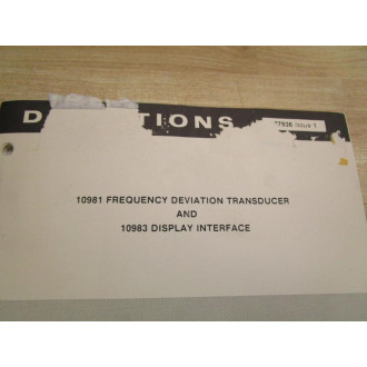 Leeds & Northrup 177936 Manual For 10981 10983 - Used