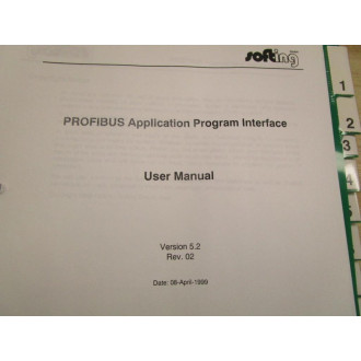 Softing 5.2 User Manual For PROFIBUS PB-DMK-95SW WDisks - Used
