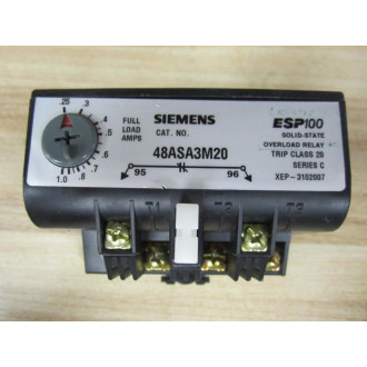 Siemens 48ASA3M20 Solid-State Overload Relay ESP100 - Used