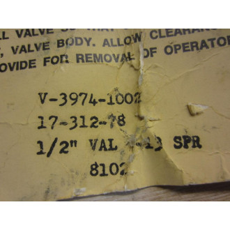 Johnson Controls V-3974-1002 Valve V39741002 - Used