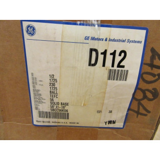 General Electric D112 Motor 5BCC56KD6C 1725RPM 12HP